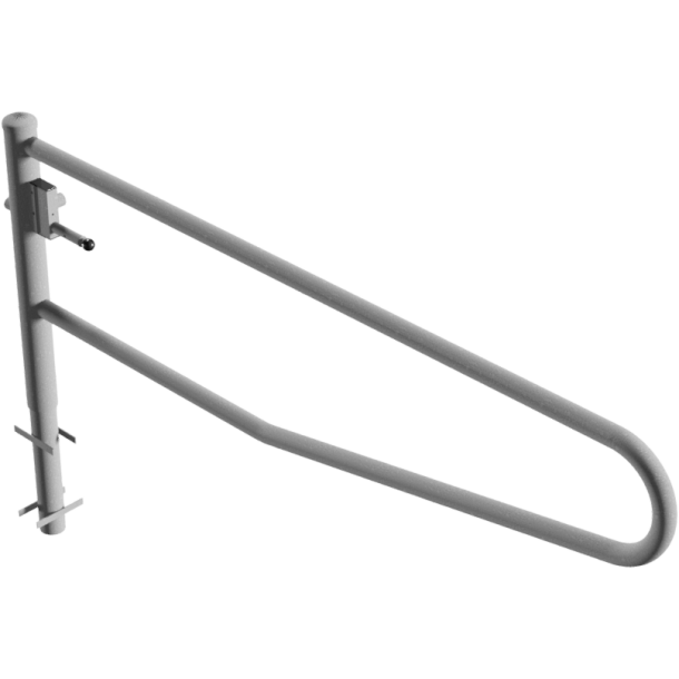 Swiveling gates | for casting in concrete, hot-dip galvanized | total width: 2500 mm | with triangular lock